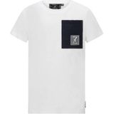 Retour X Touzani T-shirt Swing met backprint wit/blauw