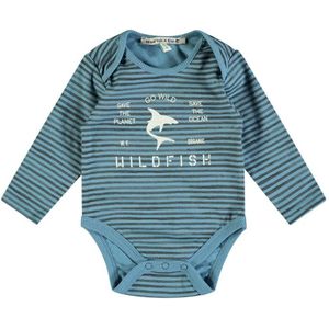 Wildfish romper met printopdruk blauw