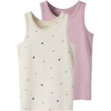 NAME IT MINI hemd - set van 2 ecru/roze