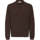 ONLY & SONS trui met ingebreid patroon donkerbruin