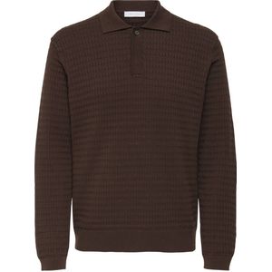 ONLY & SONS trui met ingebreid patroon donkerbruin