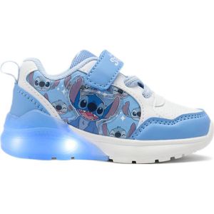 Stitch Stitch sneakers met lichtjes blauw/wit