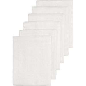 Meyco hydrofiele doek - set van 6 70x70 cm GOTS Uni wit