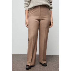 Mango rechtvallend regular waist broek zand
