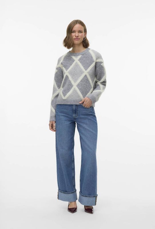 VERO MODA - VMRAE - Jeans - Blauw Denim - Wide Leg - High Waist