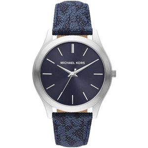 Michael Kors horloge MK8907 Slim Runway donkerblauw