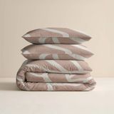 Sleeptime - Clay Contours - Dekbedovertrek - Perzikbruin - 140x200x220 + 1 Kussensloop 60x70