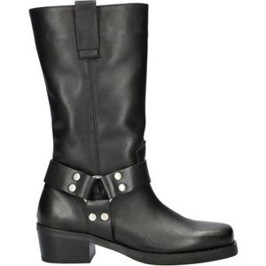 Nelson leren bikerboots zwart