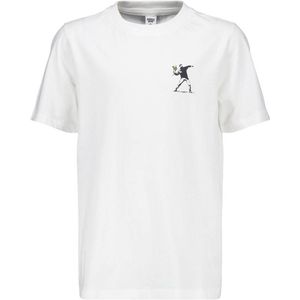 America Today T-shirt met backprint wit/zwart