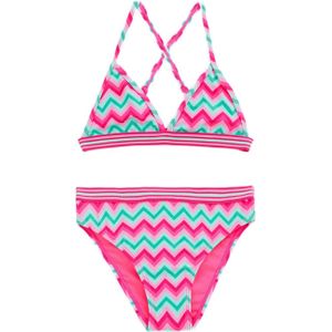 WE Fashion triangel bikini roze/turquoise