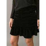 MANGO TEEN fluwelen korte rok zwart