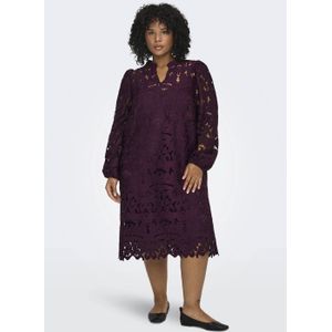 Cargelina - Korte Jurk - Zwart - O-hals - Lange Mouwen - Knielengte