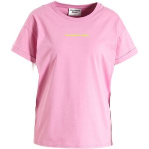 Colourful Rebel T-shirt met logo roze