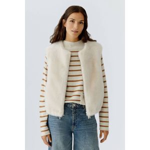 OUI imitatiebonten gilet ecru