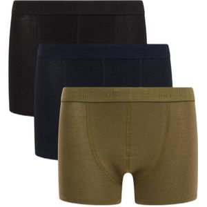 WE Fashion boxershort - set van 3 zwart/blauw/groen