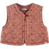 Babyface baby gilet met all over print roze