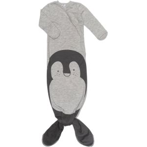 Snoozebaby baby knoopslaapzak 3-6 mnd Grey melange Pinguin