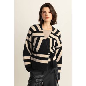 Expresso vest zwart gebreid