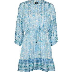 VERO MODA jurk VMHEDI met all over print lichtblauw