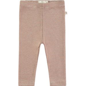 A Tiny Story baby gestreepte regular fit broek bruin/beige