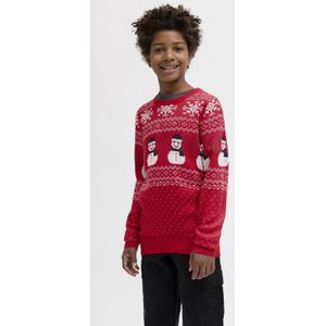 Jack & Jones - JJXMAS ANDREW KNIT CREW NECK JNR - Gebreide Trui - True Red