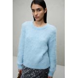 VILA trui met wol lichtblauw gebreid