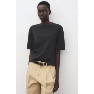 Mango gebreide trui met wol antraciet