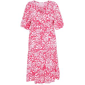 Paprika maxi jurk met all over print rood