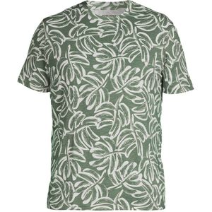 JACK & JONES PLUS SIZE regular fit T-shirt JORLAFAYETTE Plus Size met all over print laurel wreath