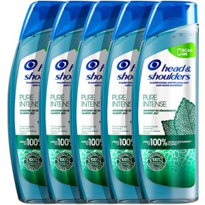 Head & Shoulders Pure Intense kalmeert jeuk anti-roos shampoo met pepermunt - 6 x 250ml - voordeelverpakking