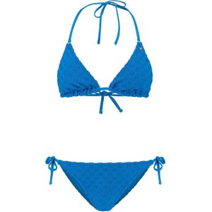Shiwi voorgevormde triangel bikini Liz met textuur blauw