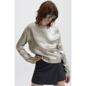 JACK & JONES Jxsilvia Crew Neck Knit, zilver, XS
