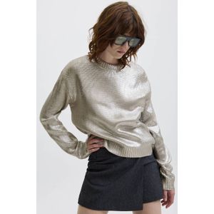 JACK & JONES Jxsilvia Crew Neck Knit, zilver, XS