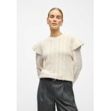 Object - Objpaola Lo Knit Pullover - Crème - Trui