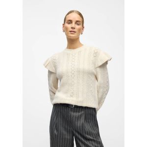 Object - Objpaola Lo Knit Pullover - Crème - Trui