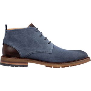 Van Lier Dino suède veterboots blauw