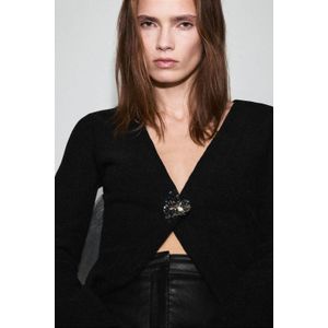 Mango gebreid vest zwart