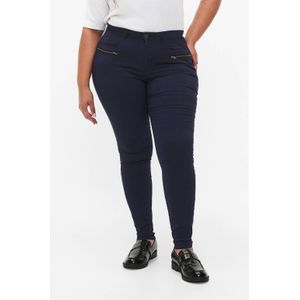 Zizzi high waist skinny tregging JEVA donkerblauw