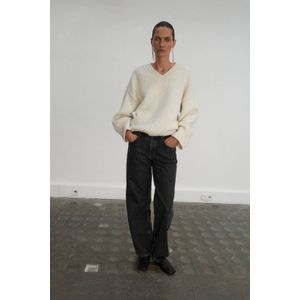 Mango straight leg jeans dark blue denim