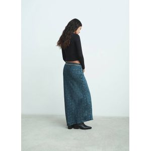 MANGO TEEN maxi rok donkerblauw