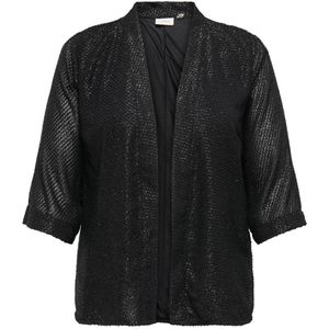 ONLY CARMAKOMA kimono zwart met glitter