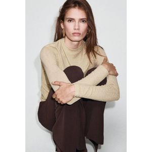 Mango glitter top goud met glitter