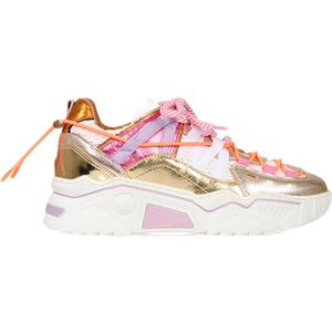 DWRS Orion chunky leren sneakers goud/roze