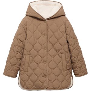 Mango - Kids Jas - Winterjas - Met Capuchon - Teddy Details