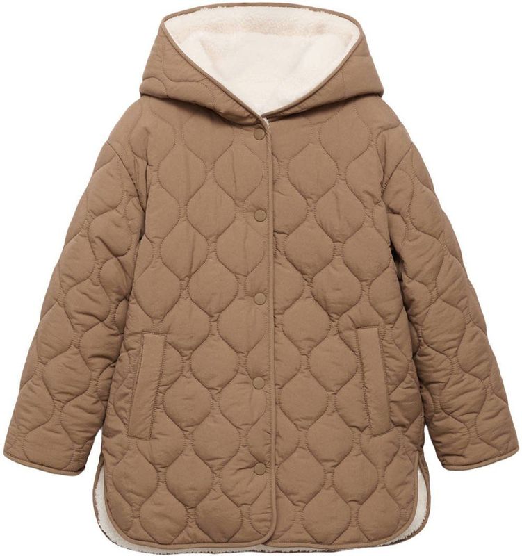 Mango - Kids Jas - Winterjas - Met Capuchon - Teddy Details