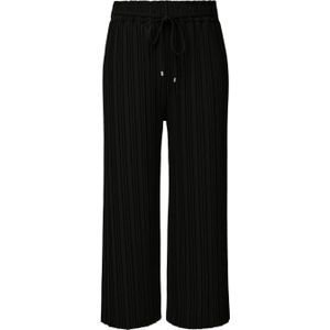 s.Oliver BLACK LABEL cropped wide leg pantalon zwart