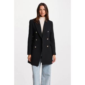 Morgan manteljas met wol marineblauw