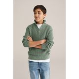 Blue Ridge - Gebreide Trui - Olijfgroen - Regular Fit