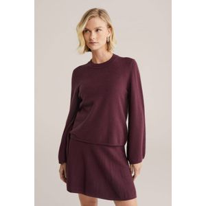 WE Fashion - Trui - Aubergine - Gebreide Truien