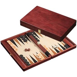 Philos Backgammon Kos Medium - Spannend bordspel voor twee spelers | Leeftijd: Alle leeftijden | Afmetingen: 35.5x23cm